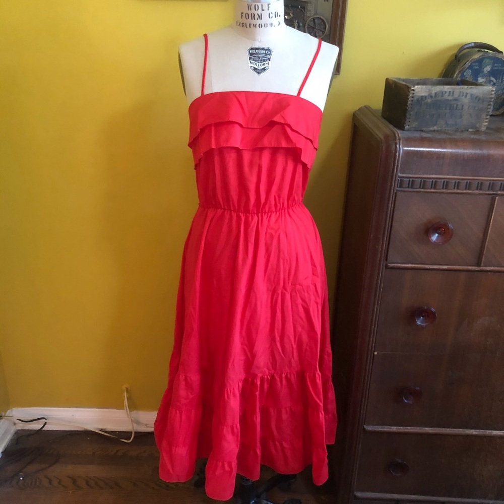 1970s ruffled sundress